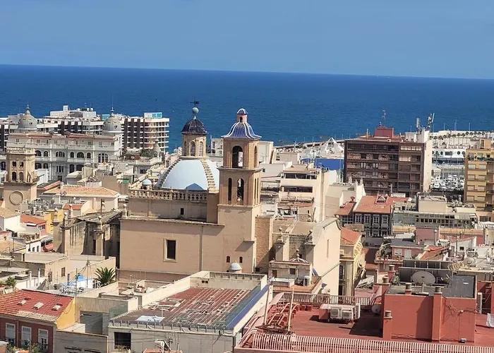 Terraza Panoramica Vistas Mar Y Castillo Apartmán Alicante